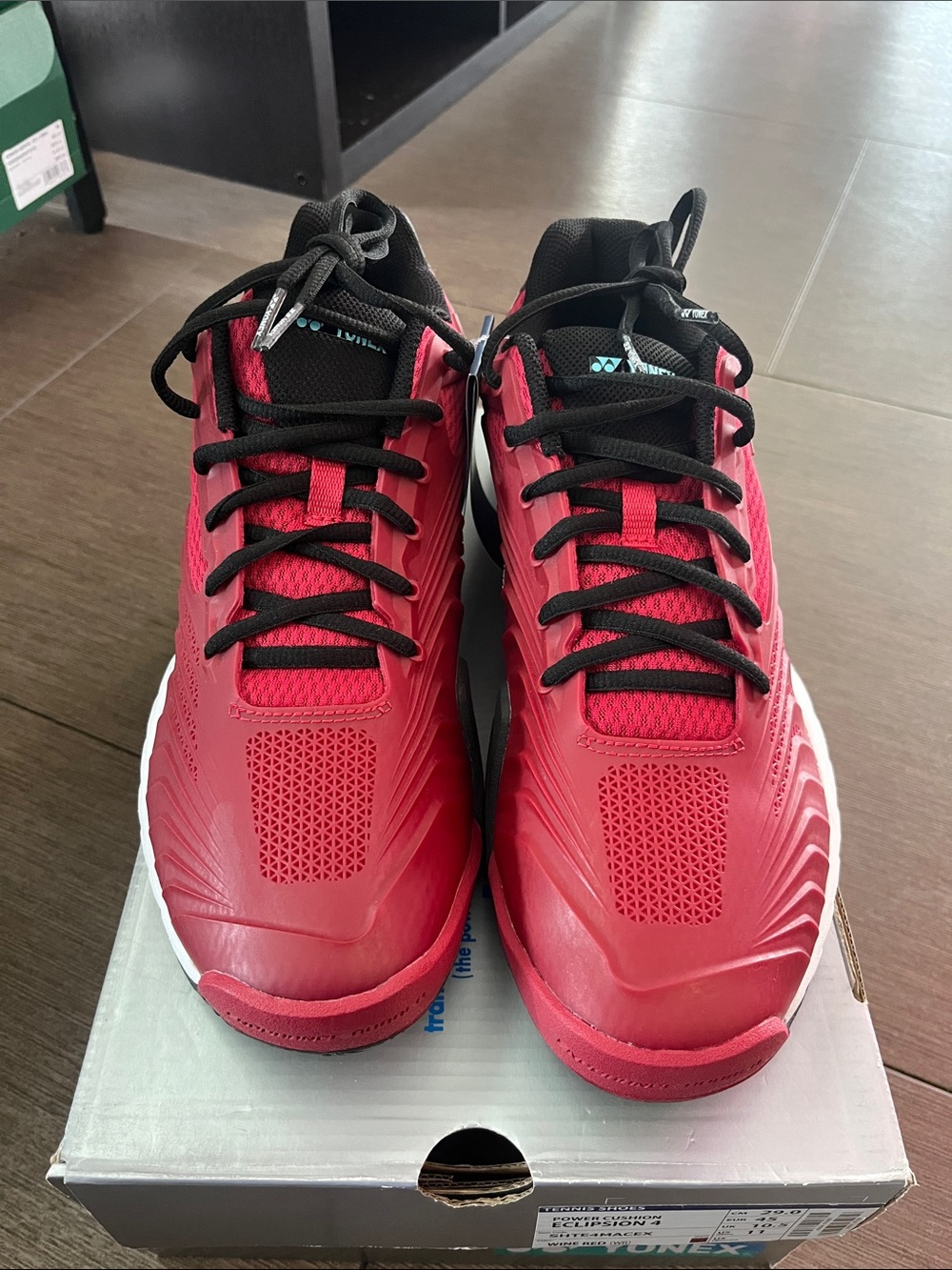 Yonex Men’s Eclipsion 4 Wine Red and Black Athletic Tennis Court Shoes